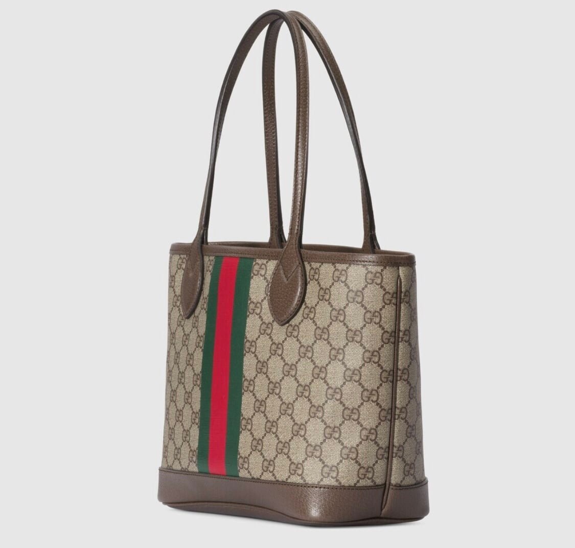 Gvc*1 Ophidia Small Tote Bag Beige And Ebony Gg 25Cm 726762 2Aaay 9151