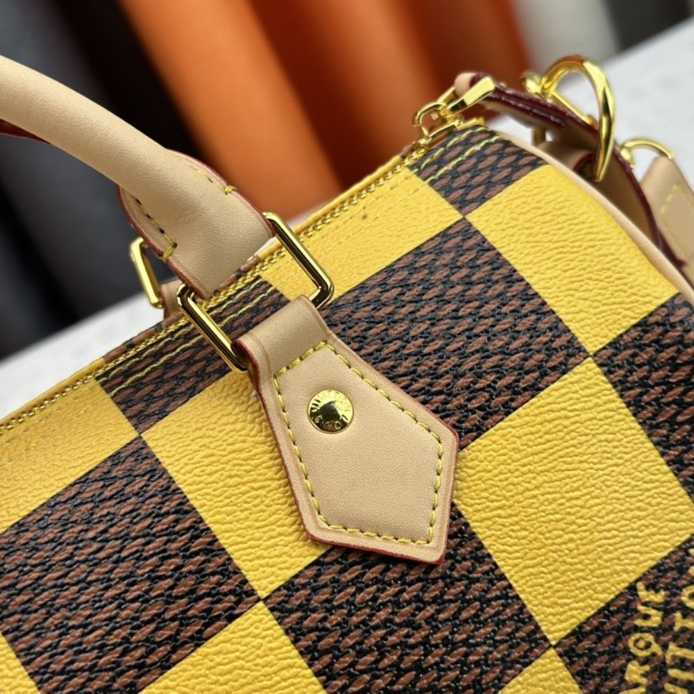 L0vis Vvtt0n Speedy Bandoulière 25 Damier Pop Yellow 25Cm N40584