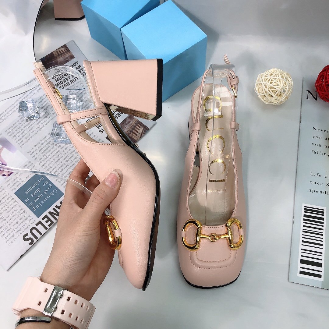 Gvc*1 Women’S Mid Heel Slingback With Horsebit Light Pink ‎643892 C9D00 6705