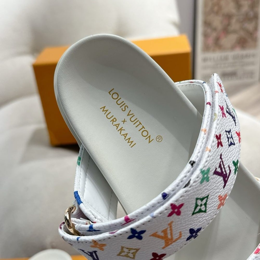 L0vis Vvtt0n X Takashi Murakami Bom Dia Flat Comfort Mule White 1Agxtv
