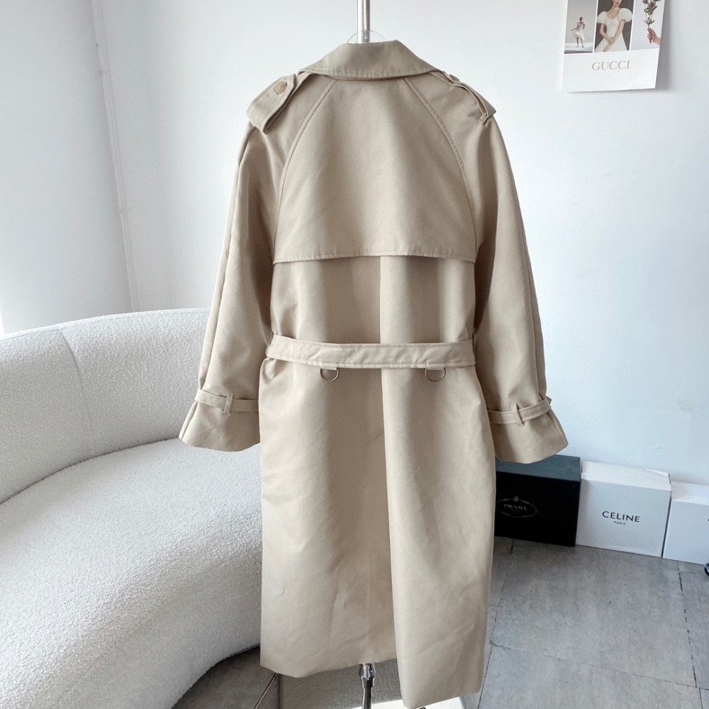 Ce1i*e Wiltern Trench Coat In Cotton Gabardine Beige 2M96A777S 01Tc