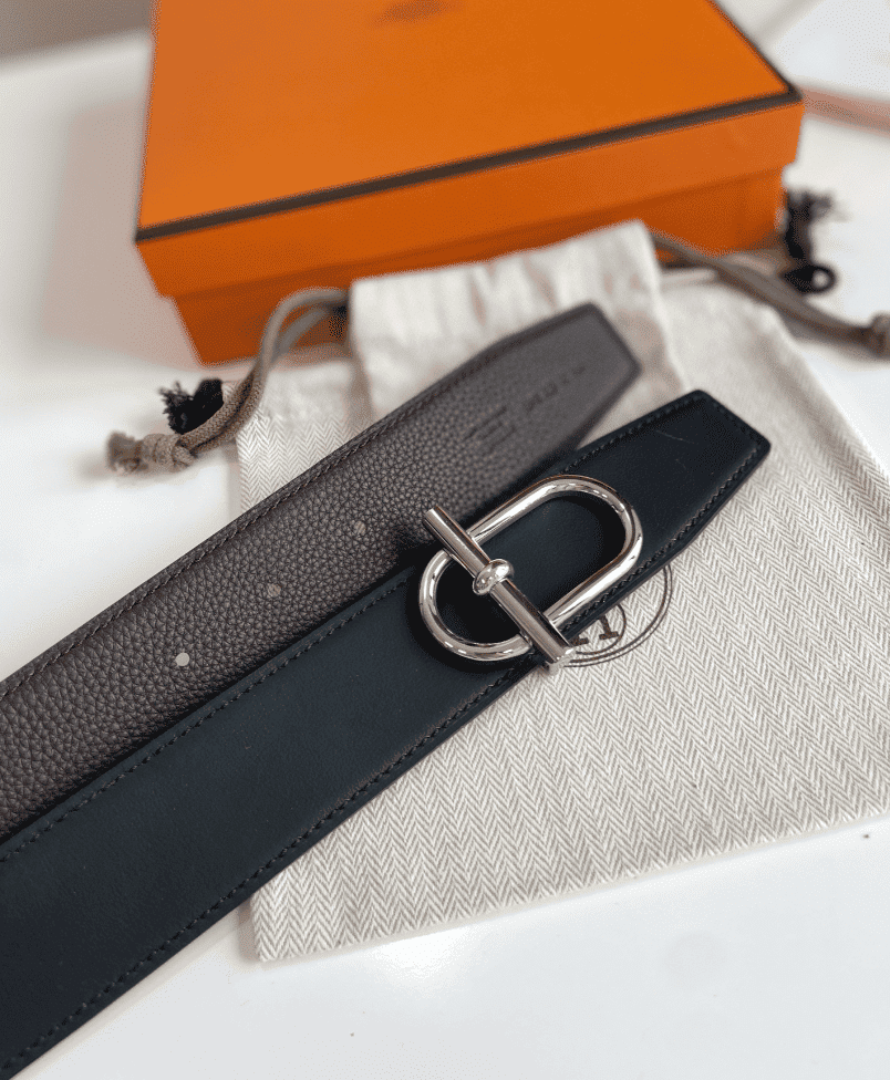 H**me5 Reversible Leather Belt Dark Brown 38Mm