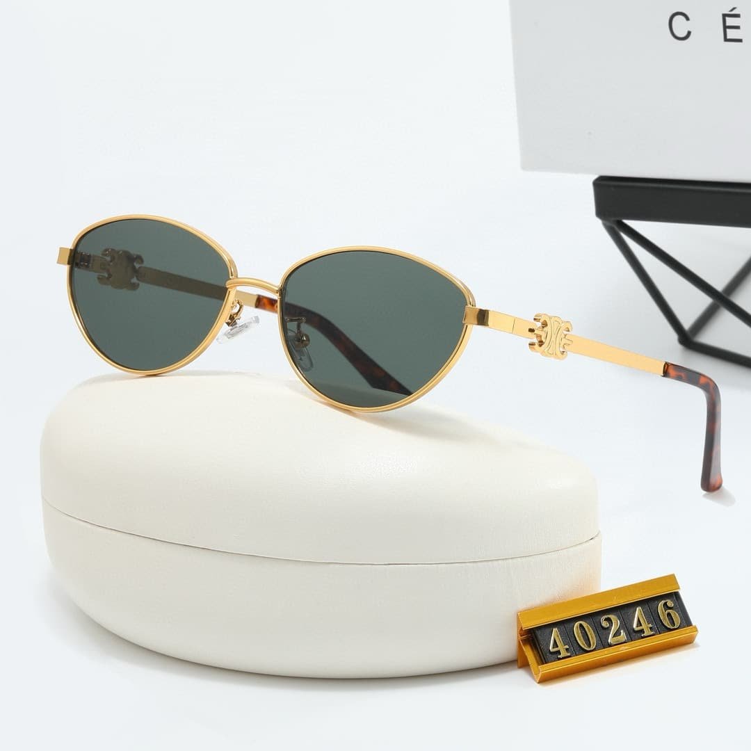Ce1i*e Butterfly Cat Eye Sunglasses With Logo In Green