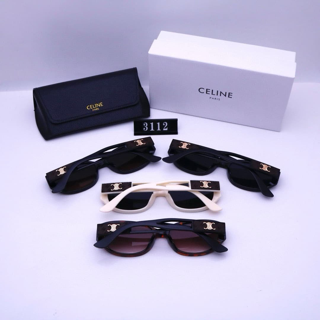 Ce1i*e Triomphe Hole Punch Sunglasses White