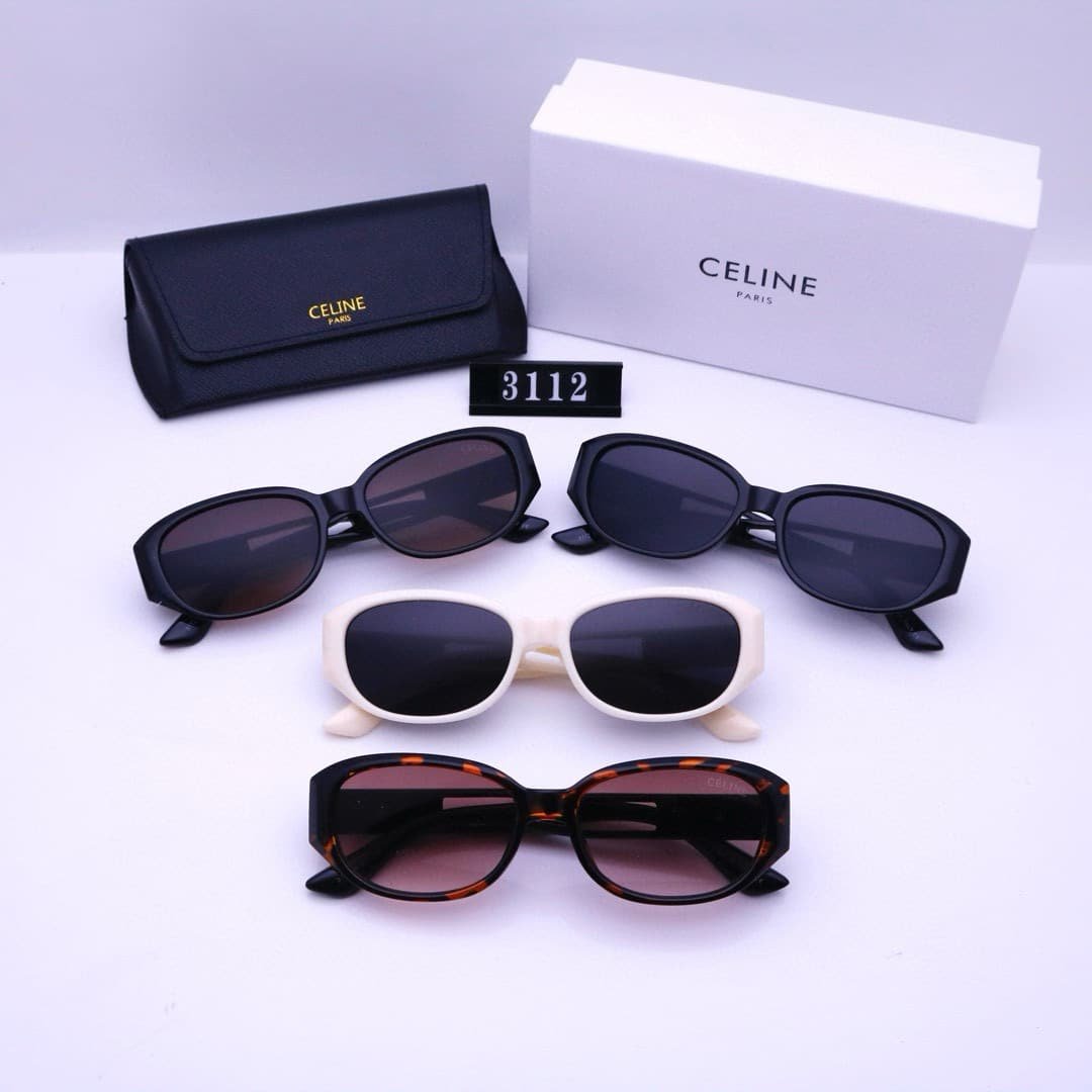Ce1i*e Triomphe Hole Punch Sunglasses White