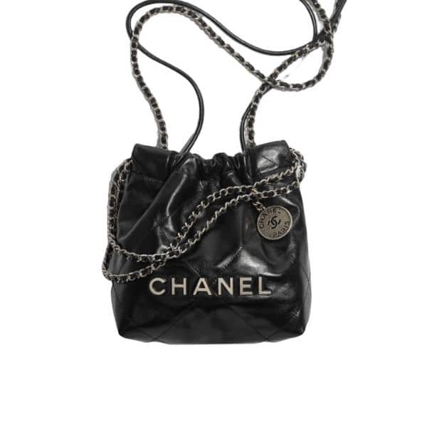 Ch**el 22 Handbag Black 22Cm