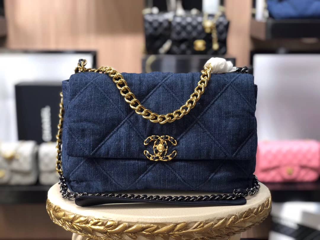 Ch**el 19 Flap Bag Denim Blue 25Cm As1160 B02876 N6832