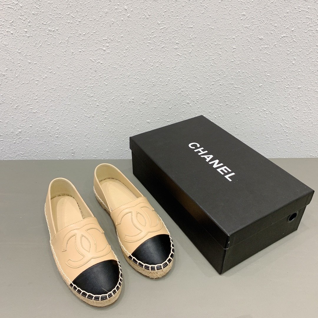 Ch**el Espadrilles Beige Black G29762 X01000 C0204