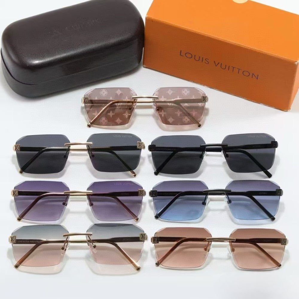 L0vis Vvtt0n Lv Low Square Sunglasses Pure White
