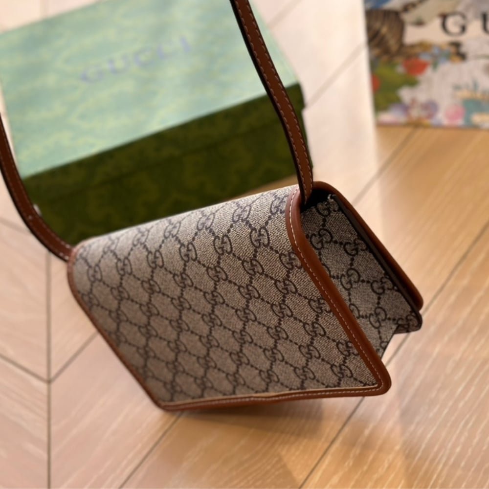Gvc*1 Gg Emblem S*per Mini Shoulder Bag Beige 20Cm 820688 Fad6L 9758