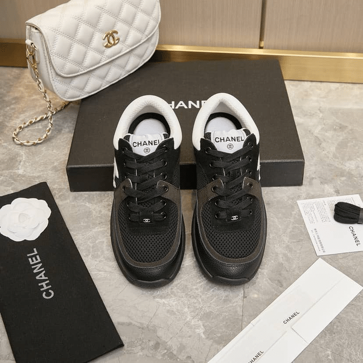 Ch**el Low Trainer Sneaker Black