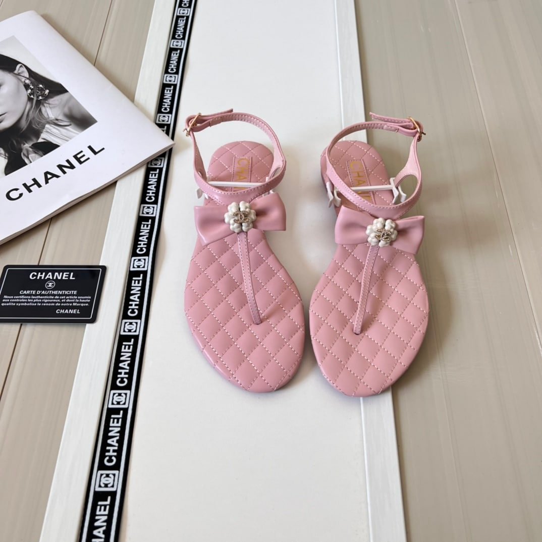 Ch**el Sandals Pink G45258 X01000 Ns099