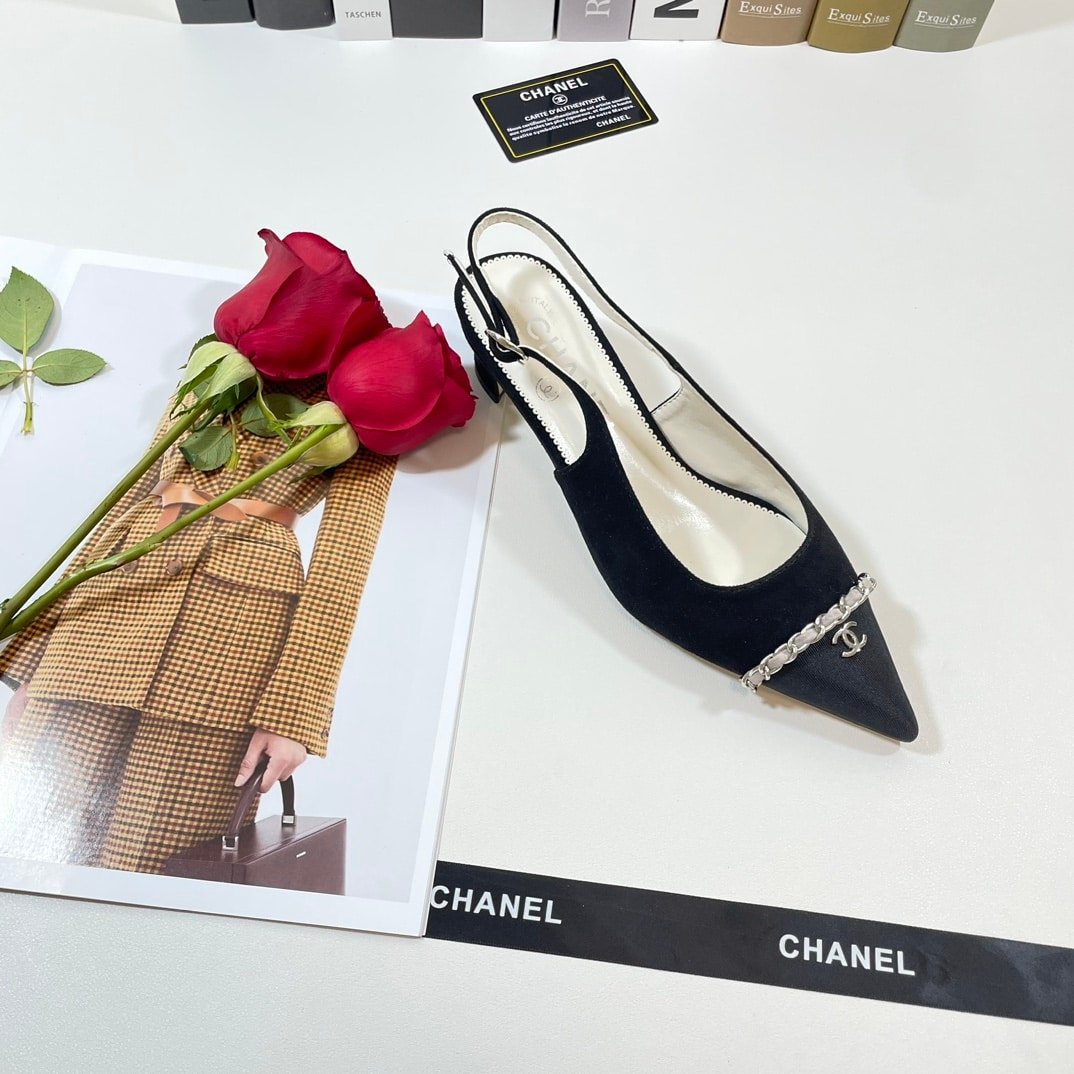 Ch**el Slingbacks Black G39643 Y56380 K5796