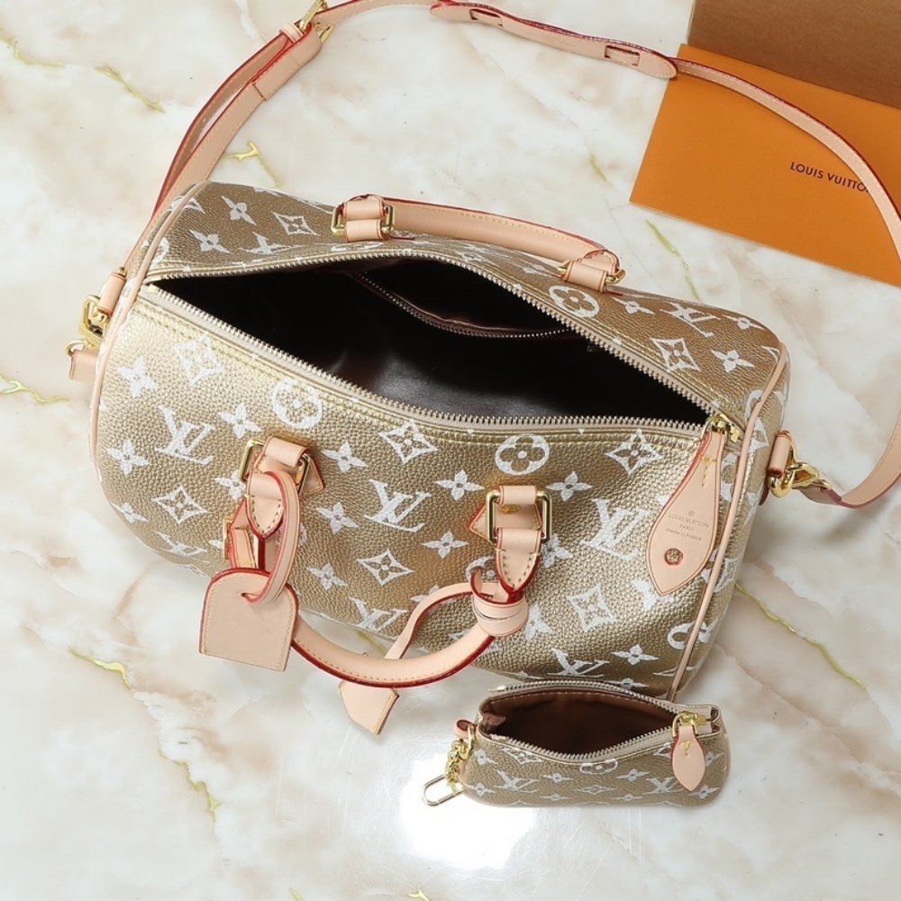 L0vis Vvtt0n Speedy P9 Bandoulière 30 Kinsugi Gold 30Cm M15283