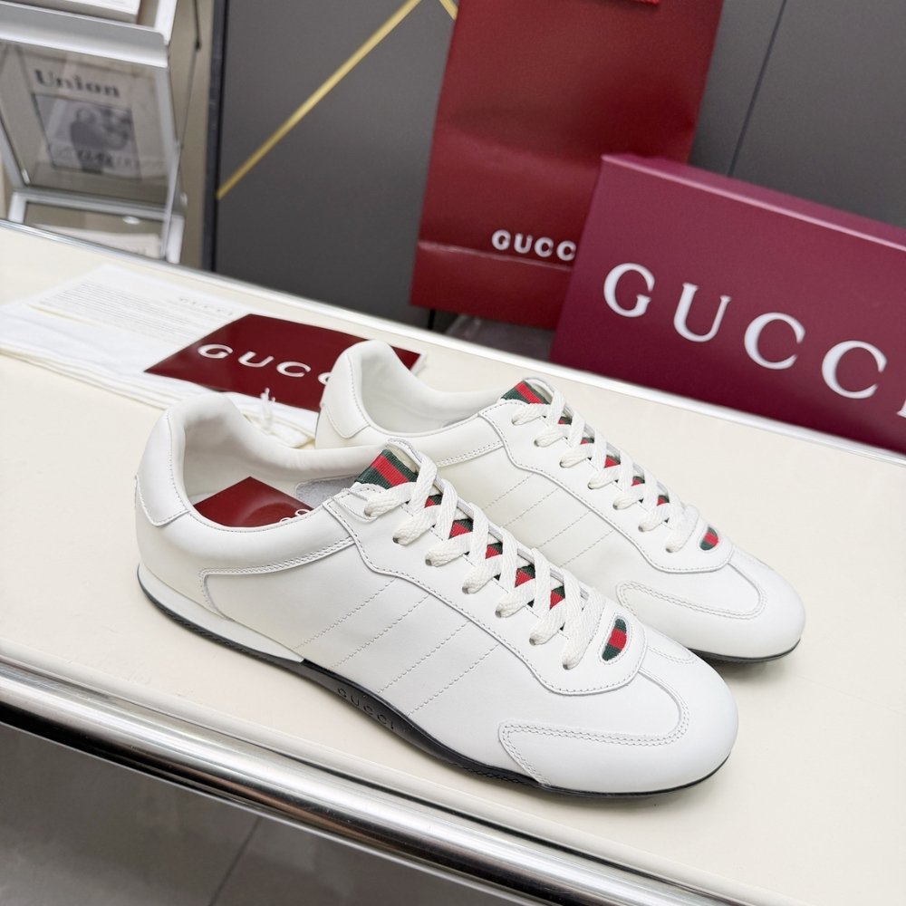 Gvc*1 Men Shift Trainers White Leather 857018 Aafuh 9245