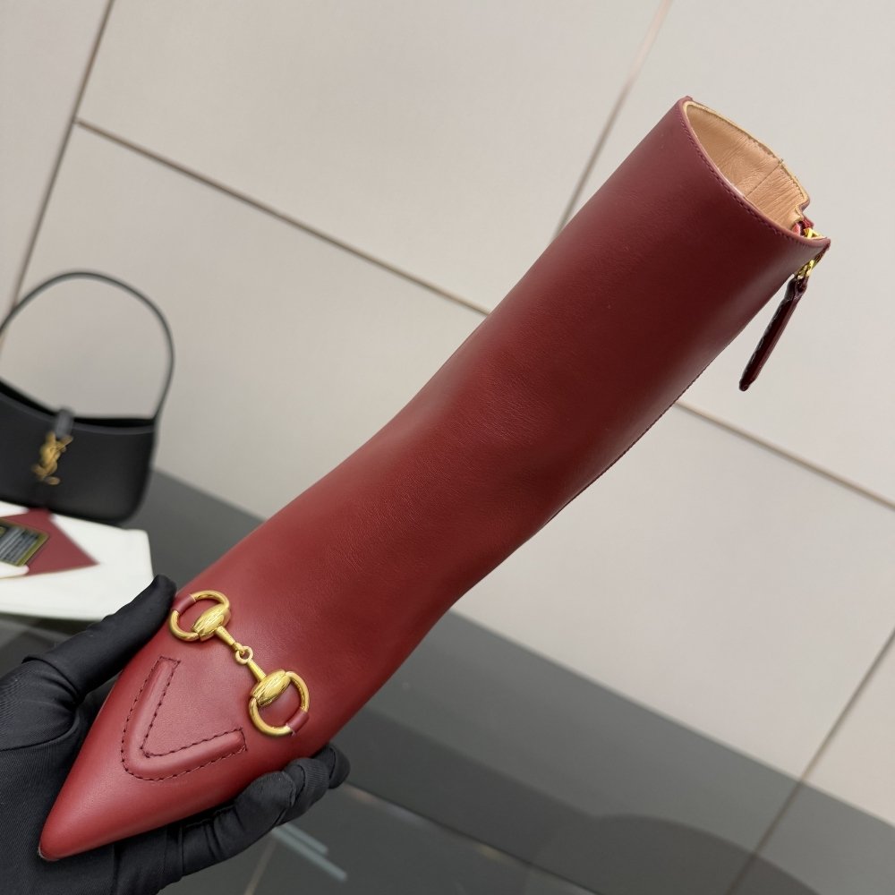 Gvc*1 Women Ankle Boot With Horsebit Rosso Ancora Red 835741 Bko00 6207