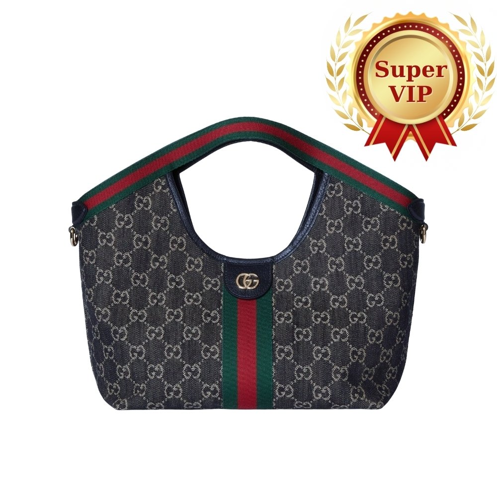 [S*per Vip 1:1] Gvc*1 Giglio Small Tote Bag Gg Denim Black And White 25Cm 860845 Fafyu 1155