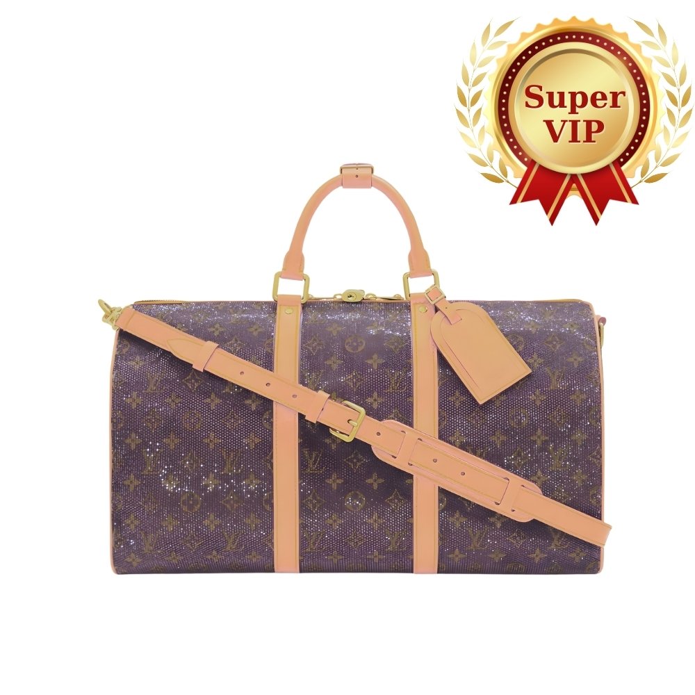 [S*per Vip 1:1] L0vis Vvtt0n Keepall Bandoulière 50 Satin Purple 50Cm M13977