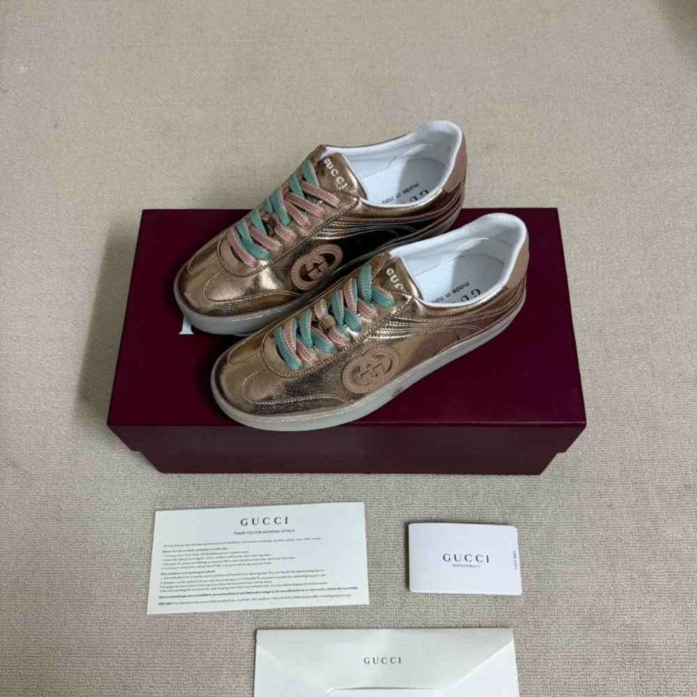 Gvc*1 Women G75 Sneaker Bronze Textured Leather ‎857910 AAFL8 7643