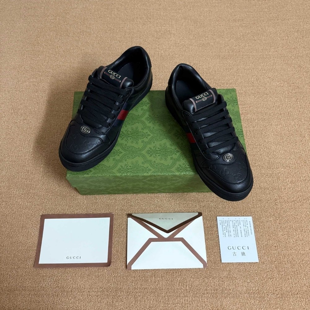 Gvc*1 Men Screener Sneaker Black Leather 798785 AADU0 1074