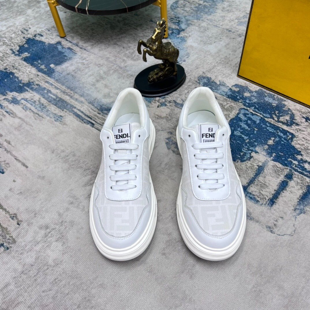 F**di Ff Motif Low Top Sneakers White
