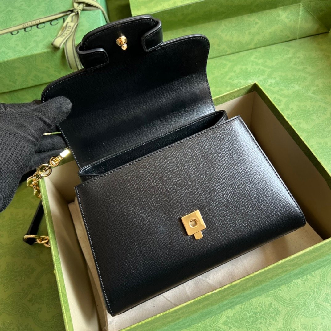 Gvc*1 Horsebit 1955 Mini Bag Black 22Cm 703848 Aaa7G 1000