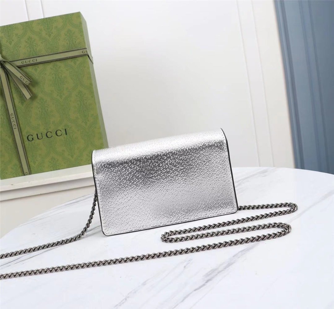 Gvc*1 Women’S Dionysus S*per Mini Crossbody Bag Silver 16Cm 476432 1Trbn 8173
