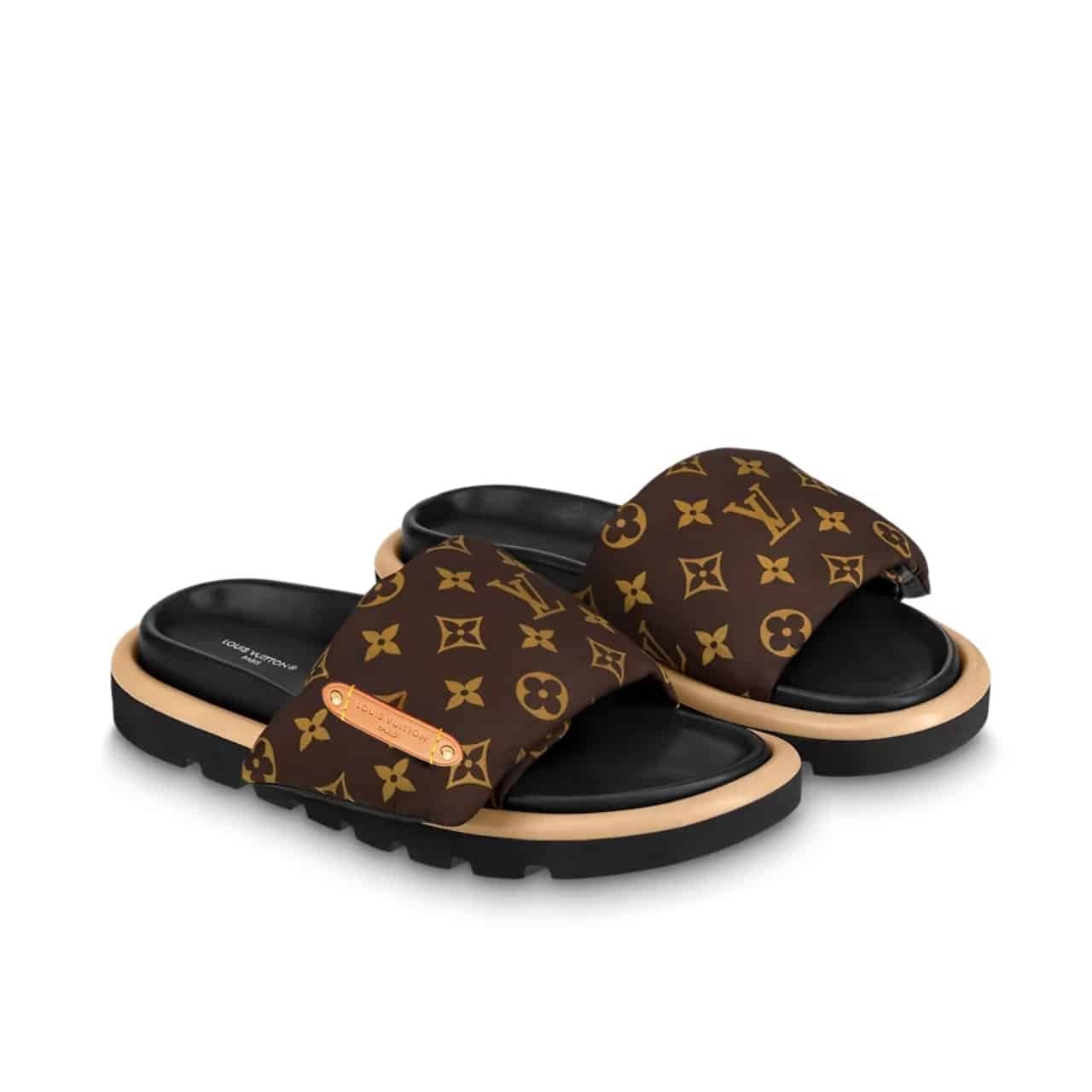 L0vis Vvtt0n Pool Pillow Flat Comfort Mule Cacao Brown 1Aaebx