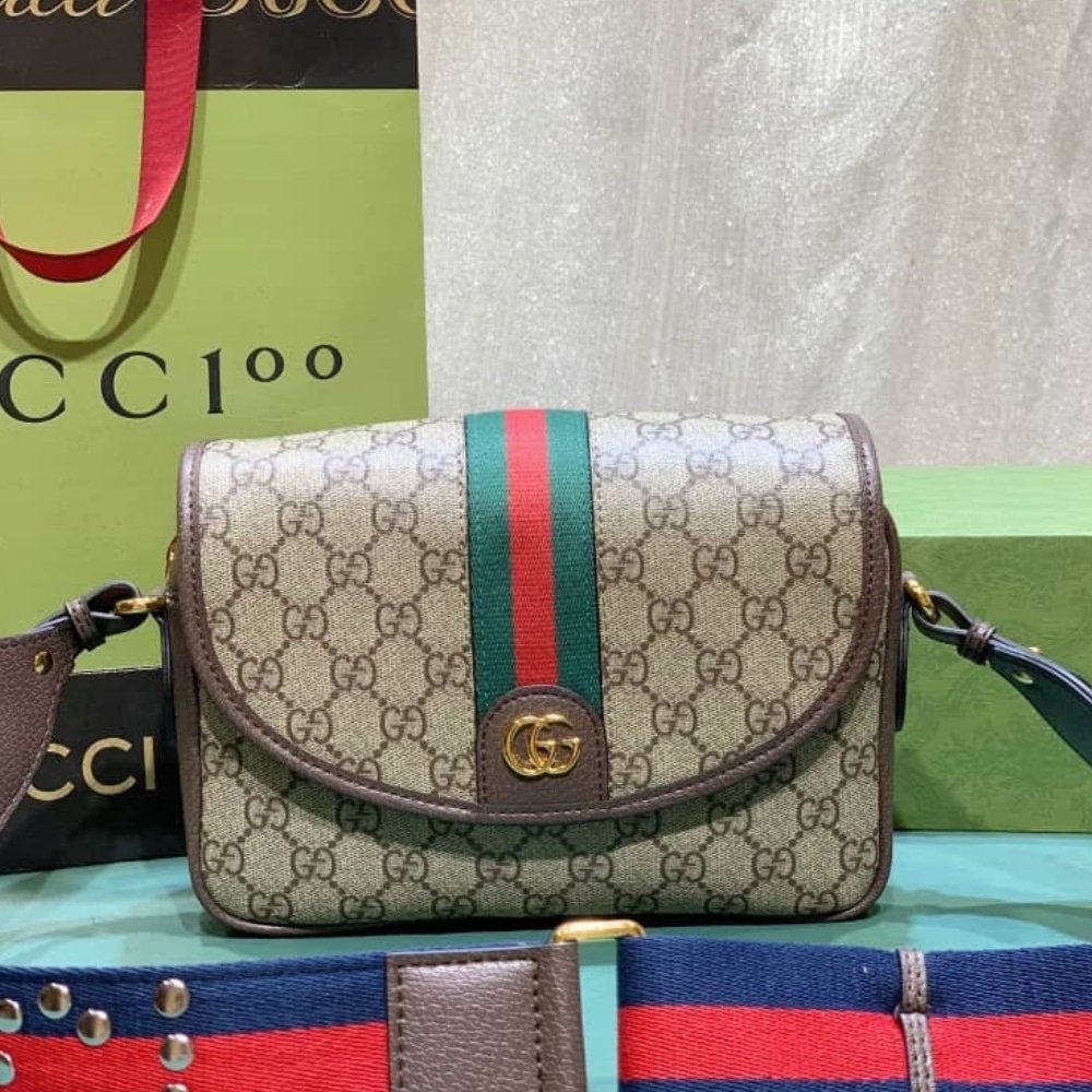 Gvc*1 Ophidia Mini Cross Body Bag Beige 23Cm