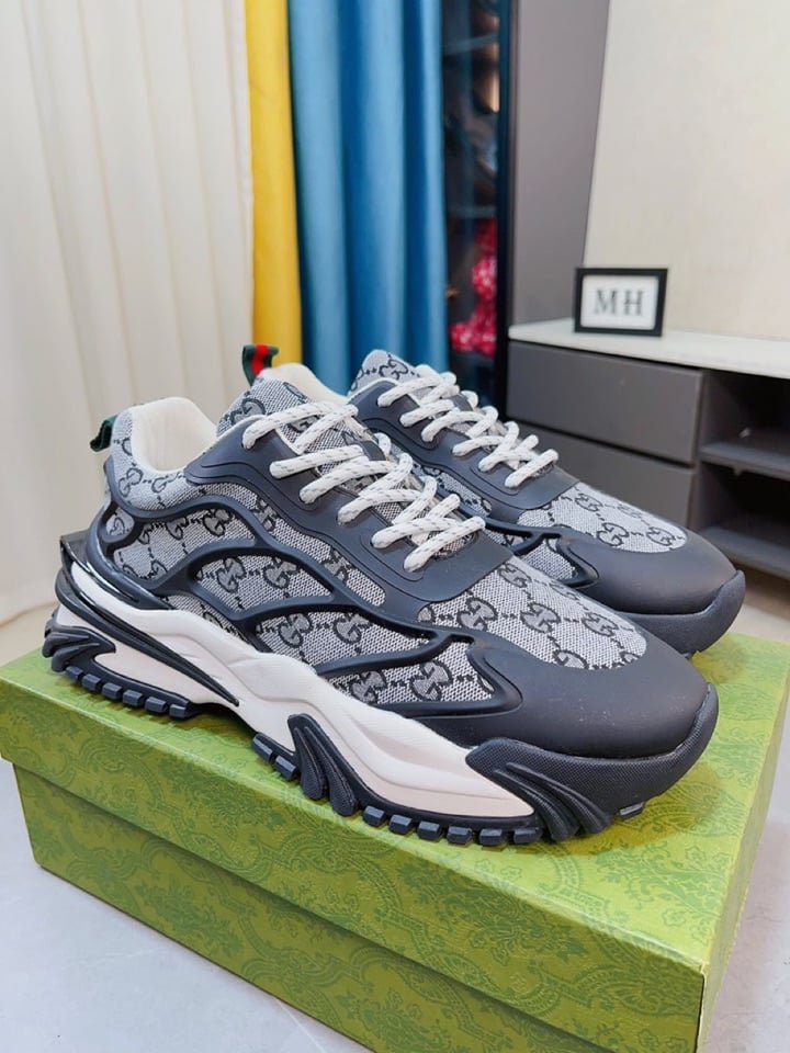Gvc*1 Gg Men’S Sneaker Rubber Leather Grey