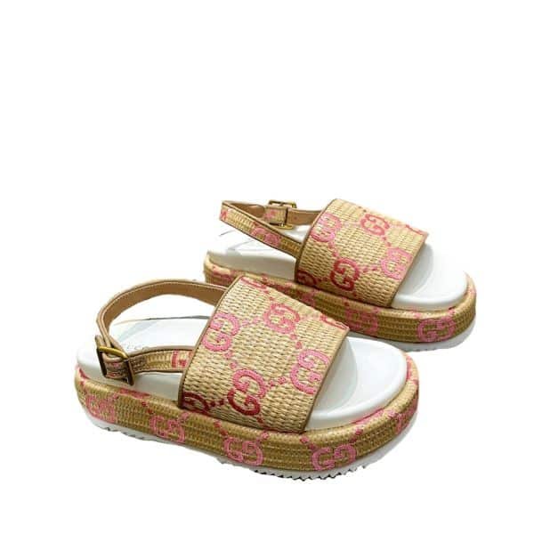Gvc*1 Gg Platform Sandals Beige Pink
