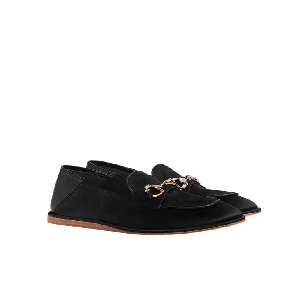 Gvc*1 Women’S Horsebit Loafer With Crystals Black 759780 Knd90 1000