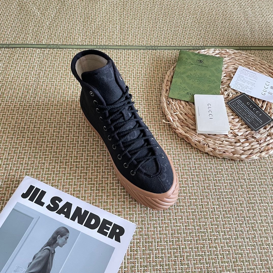 Gvc*1 All Over Gg Logo High Top Sneaker Black