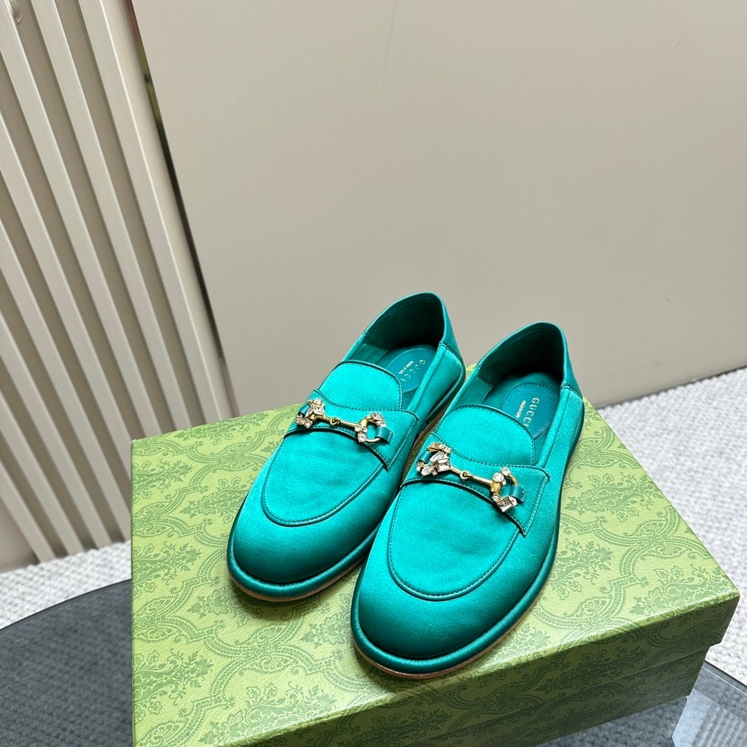 Gvc*1 Women’S Horsebit Loafer With Crystals Blue