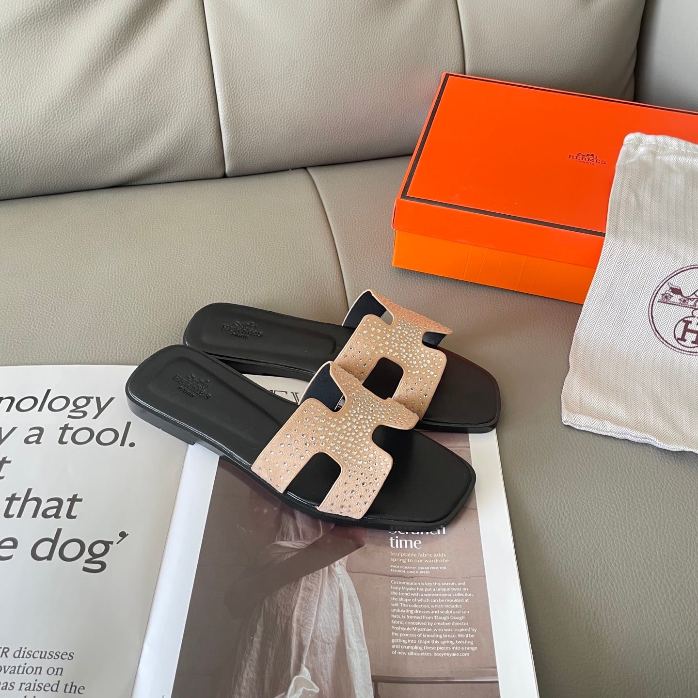 H**me5 Oran Sandal Crystle Beige