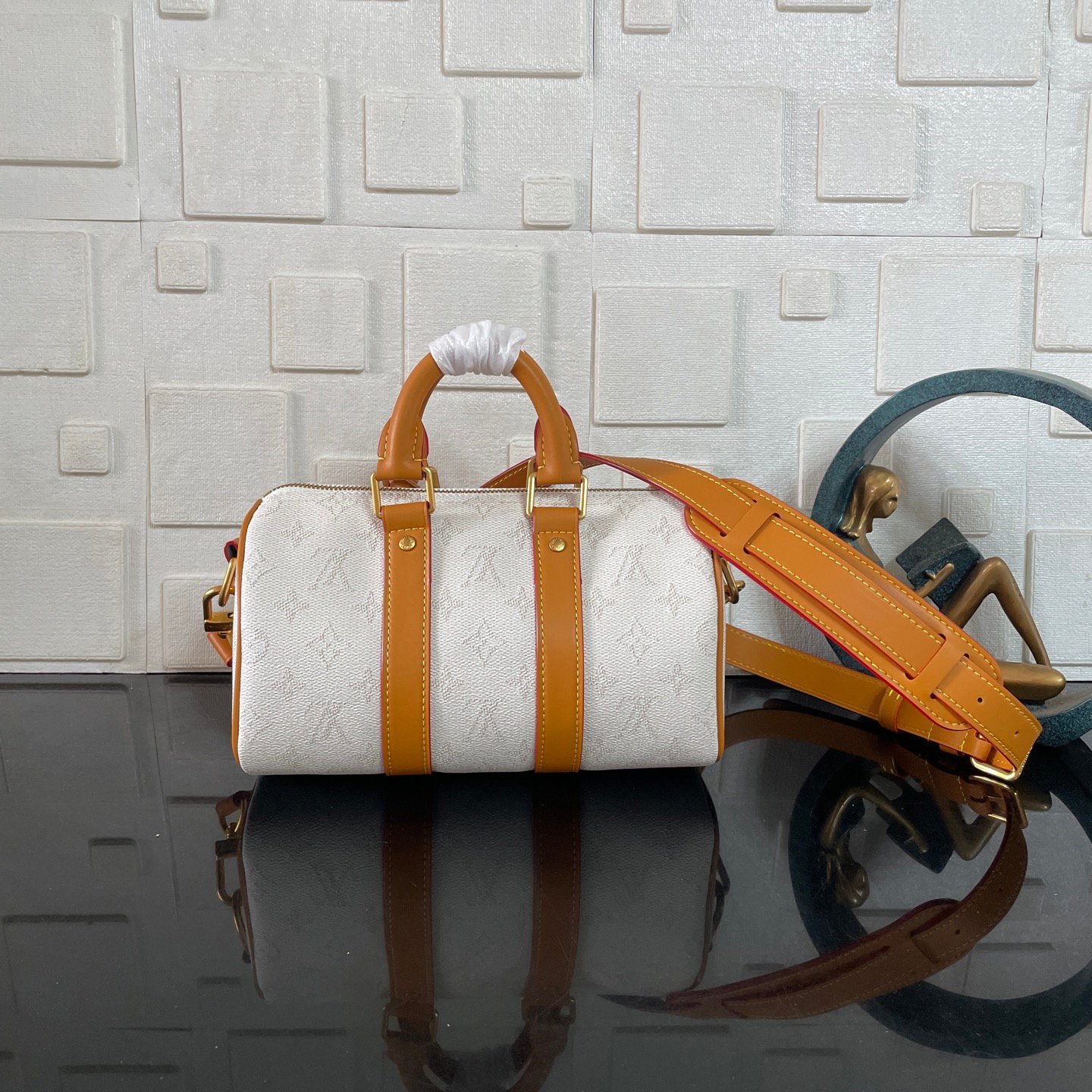 [S*per Vip 1:1] L0vis Vvtt0n Keepall Bandoulière 25 Off White 25Cm M15076