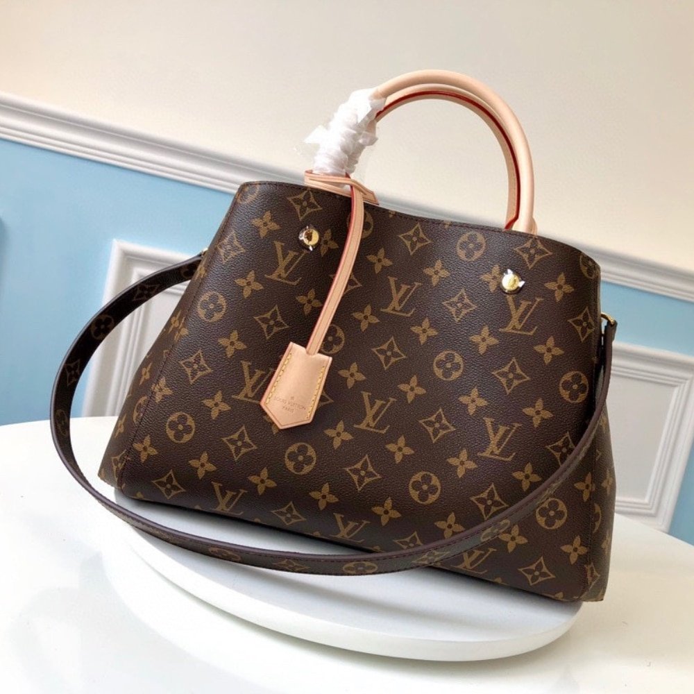 [S*per Vip 1:1] L0vis Vvtt0n Montaigne MM Monogram Canvas Brown 33Cm M41056