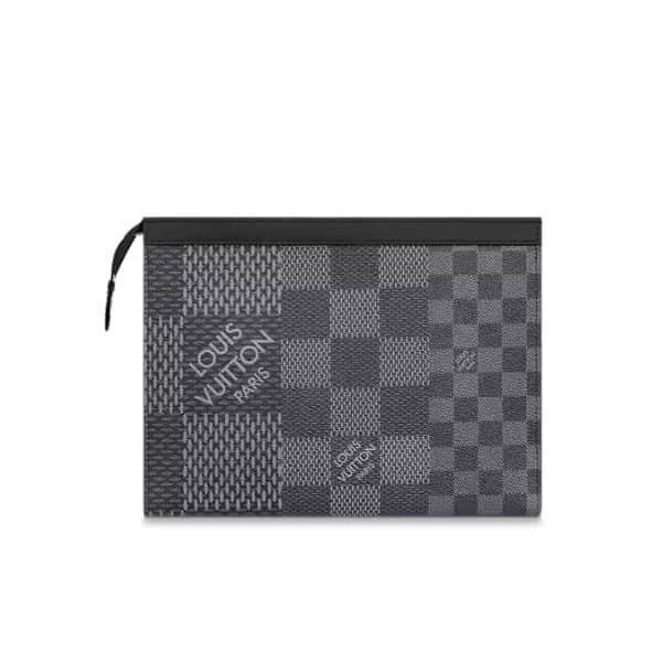 L0vis Vvtt0n Voyage Mm Pochette Clutch Damier Grey 26Cm N60444