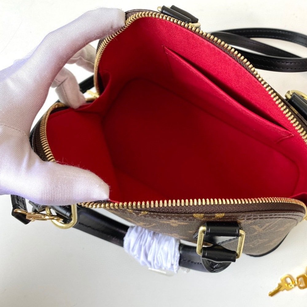 [S*per Vip 1:1] L0vis Vvtt0n Alma Bb Monogram Canvas Black 23Cm