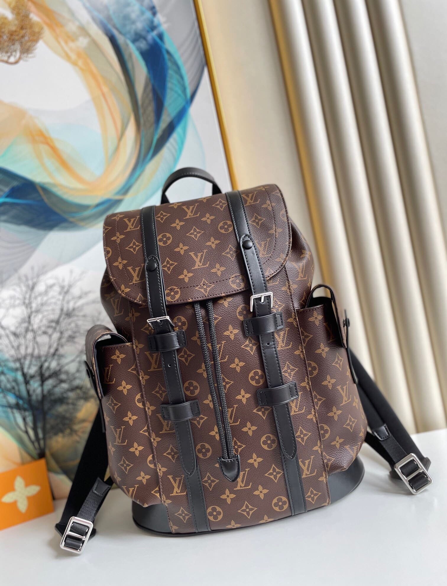 L0vis Vvtt0n Christopher Mm Backpack Monogram Macassar Brown 44Cm M43735