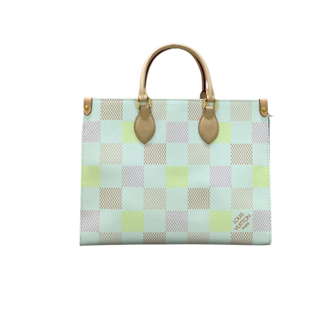L0vis Vvtt0n Onthego Mm Damier Canvas Peach 33Cm