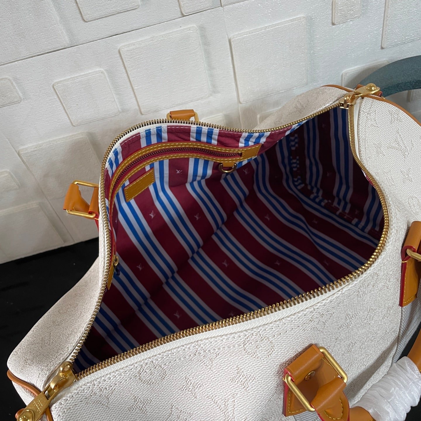 [S*per Vip 1:1] L0vis Vvtt0n Keepall Bandoulière 45 Off White 45Cm M14838