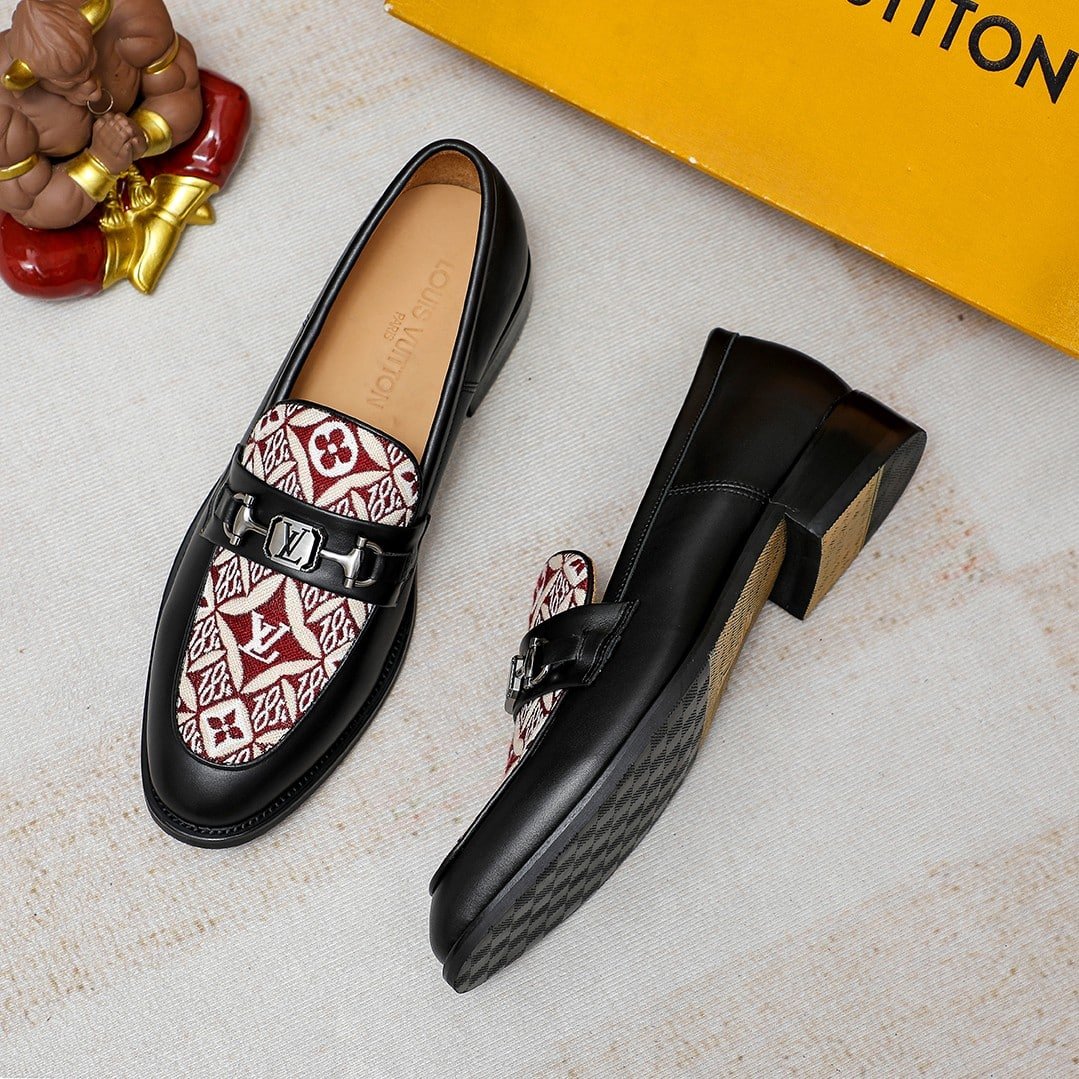 L0vis Vvtt0n Souliers Club Loafers Monogram Since 1854 Red