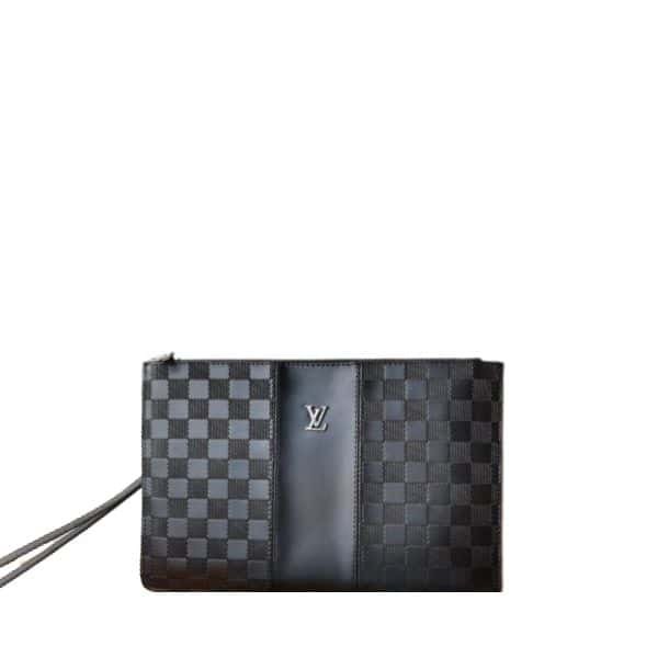 L0vis Vvtt0n Pochette Damier Canvas Black 27Cm