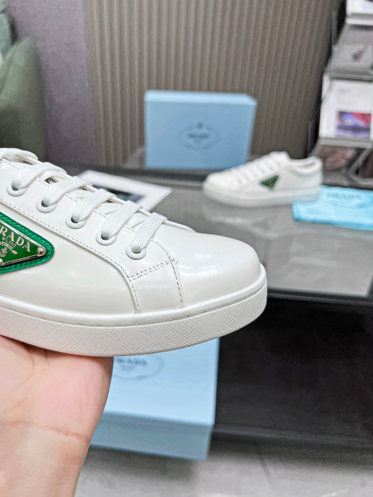 Pra*a Brushed Sneaker Leather White White Mango 2Ee376 3F0E F0Djt