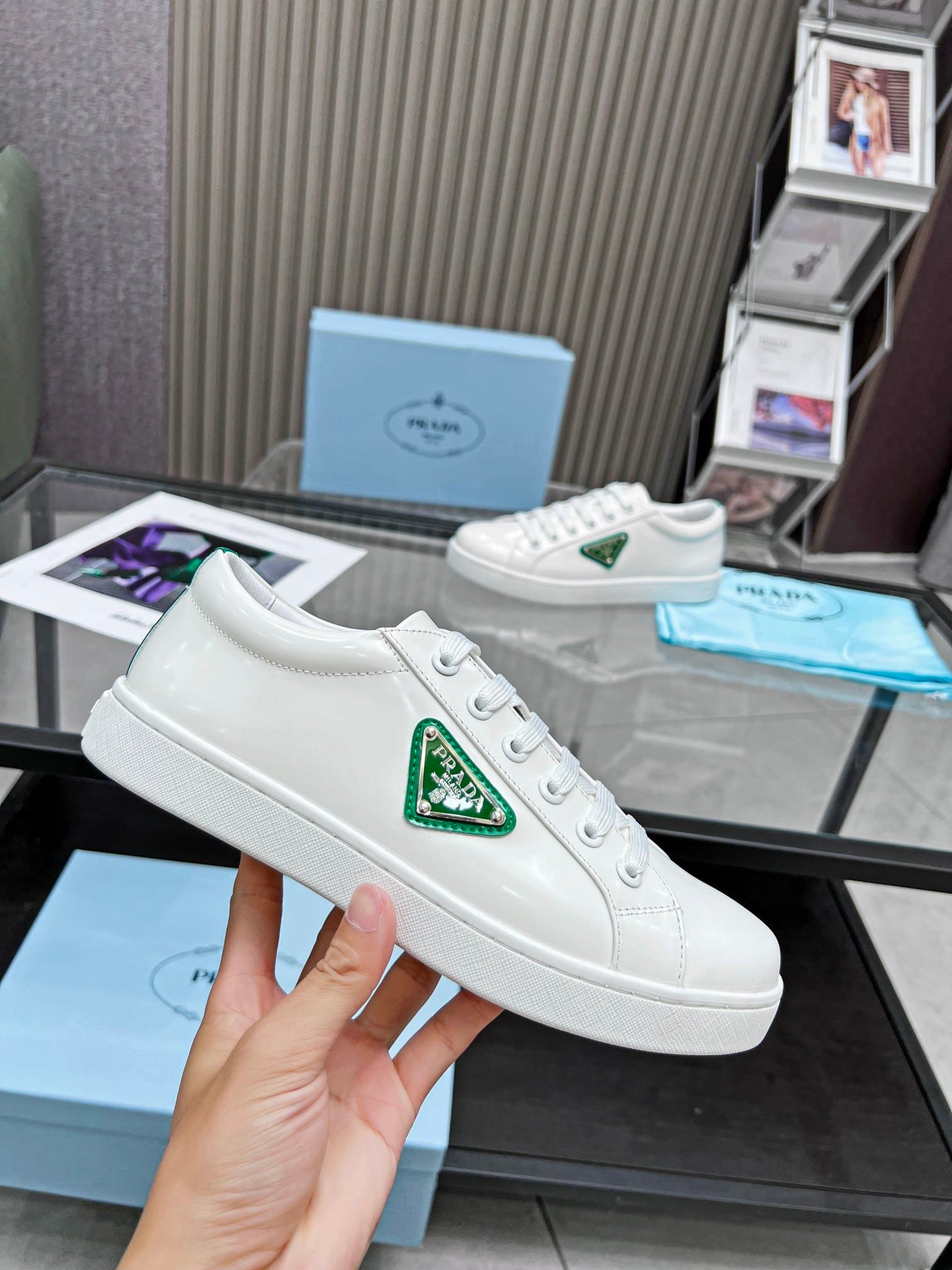 Pra*a Brushed Sneaker Leather White White Mango 2Ee376 3F0E F0Djt