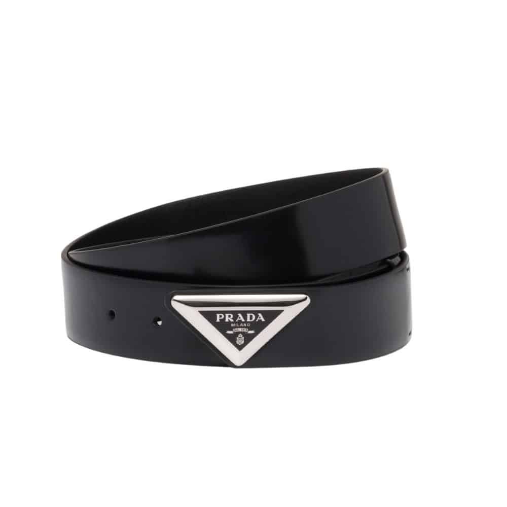 Pra*a Spazzolato Logo Black Belts 2Cm250 Zo6 F0002