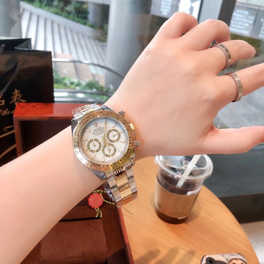 R01ex Cosmograph Daytona Stainless Steel Gold White 40Mm M126503 0001