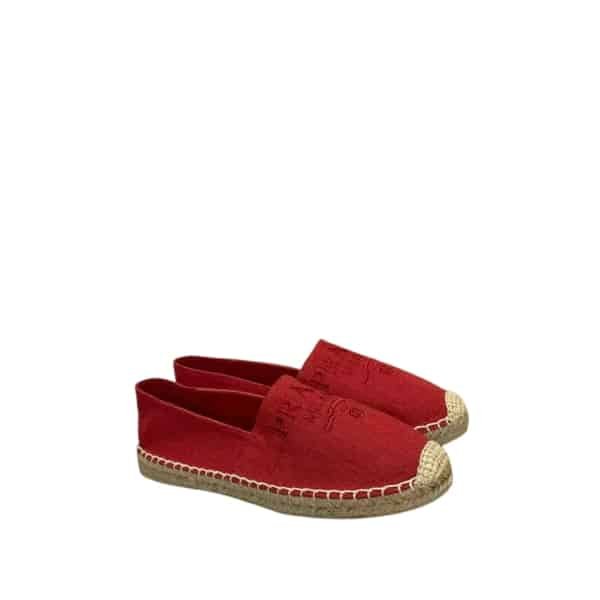 Pra*a Linen Espadrilles Red