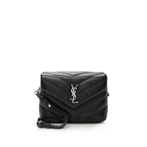 Sa1nt Lau*nt Loulou Toy Strap Bag In Quilted Y Leather Black 678401Dv7061000